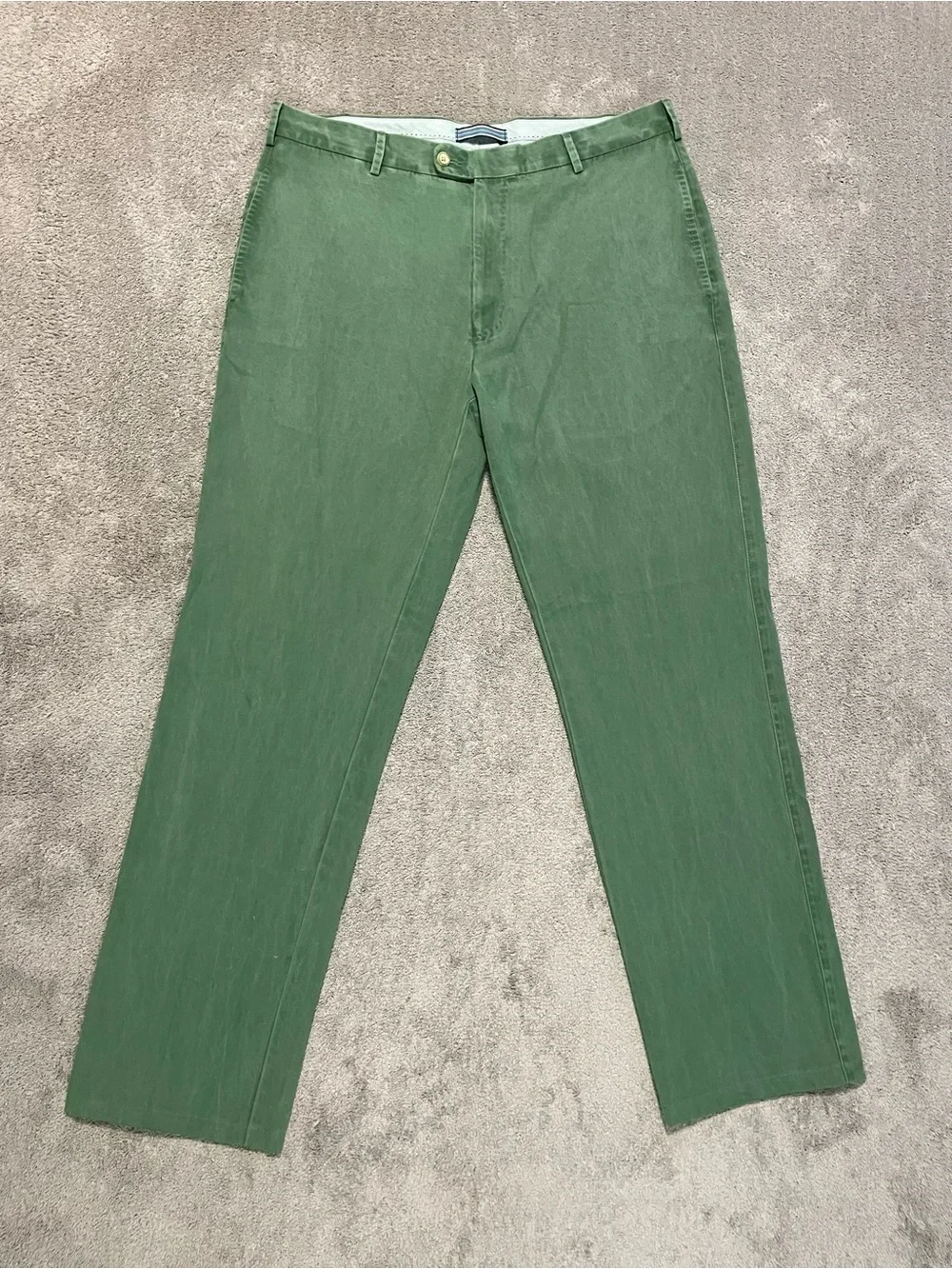 Peter Millar Chino Pants Men’s 36x32 Green Pima Cotton Flat Front Casual Golf